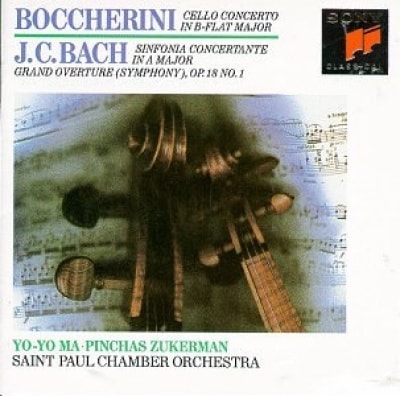 Boccherini: Cello Concerto in B flat major; J.C. Bach: Sinfonia Concertante in A major; Grand Overture (Symphony) Op. 18 No. 1